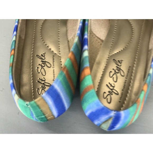 Soft Style Hush Puppies ETROIT Women's Slip-On Fabric MultiColor Pump Heel 6 - Picture 5 of 7